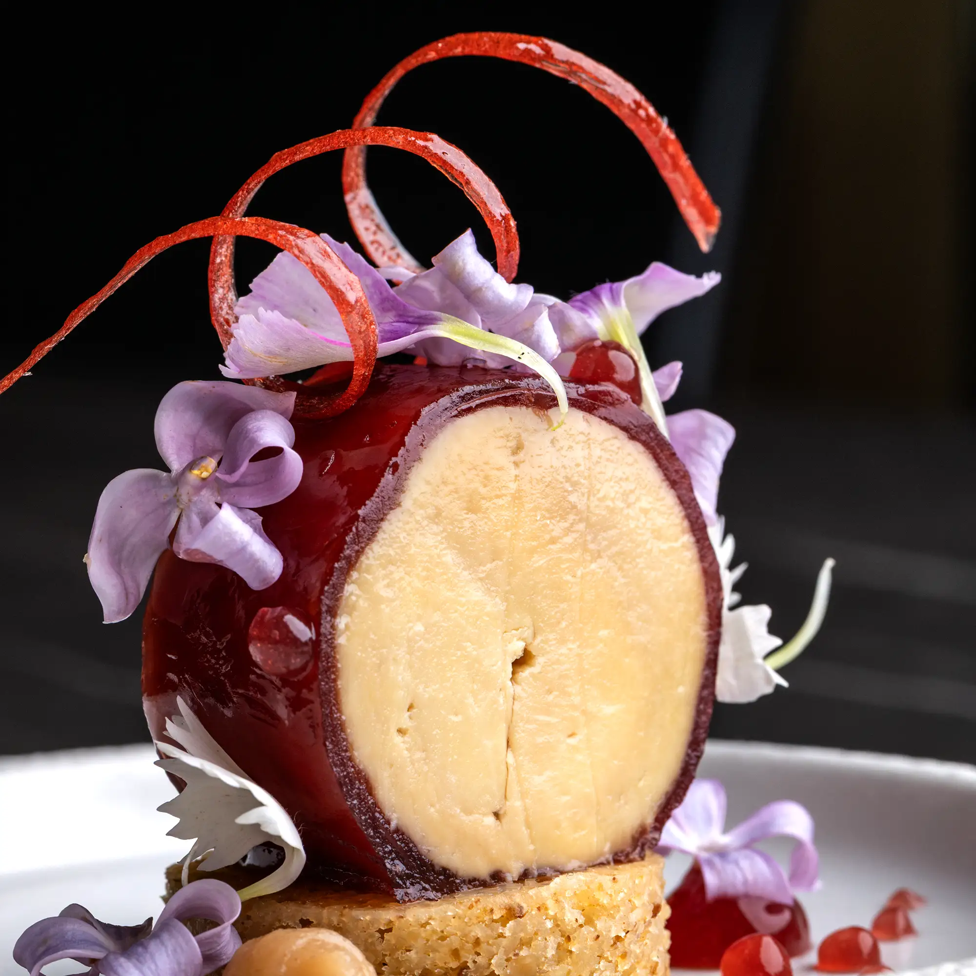 Chestnut Cake, Cherry, Foie Gras