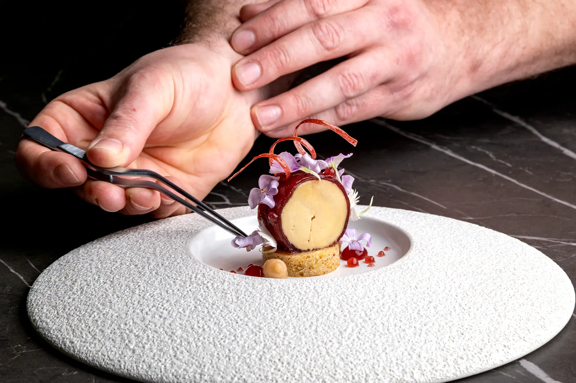 Chestnut Cake, Cherry, Foie Gras