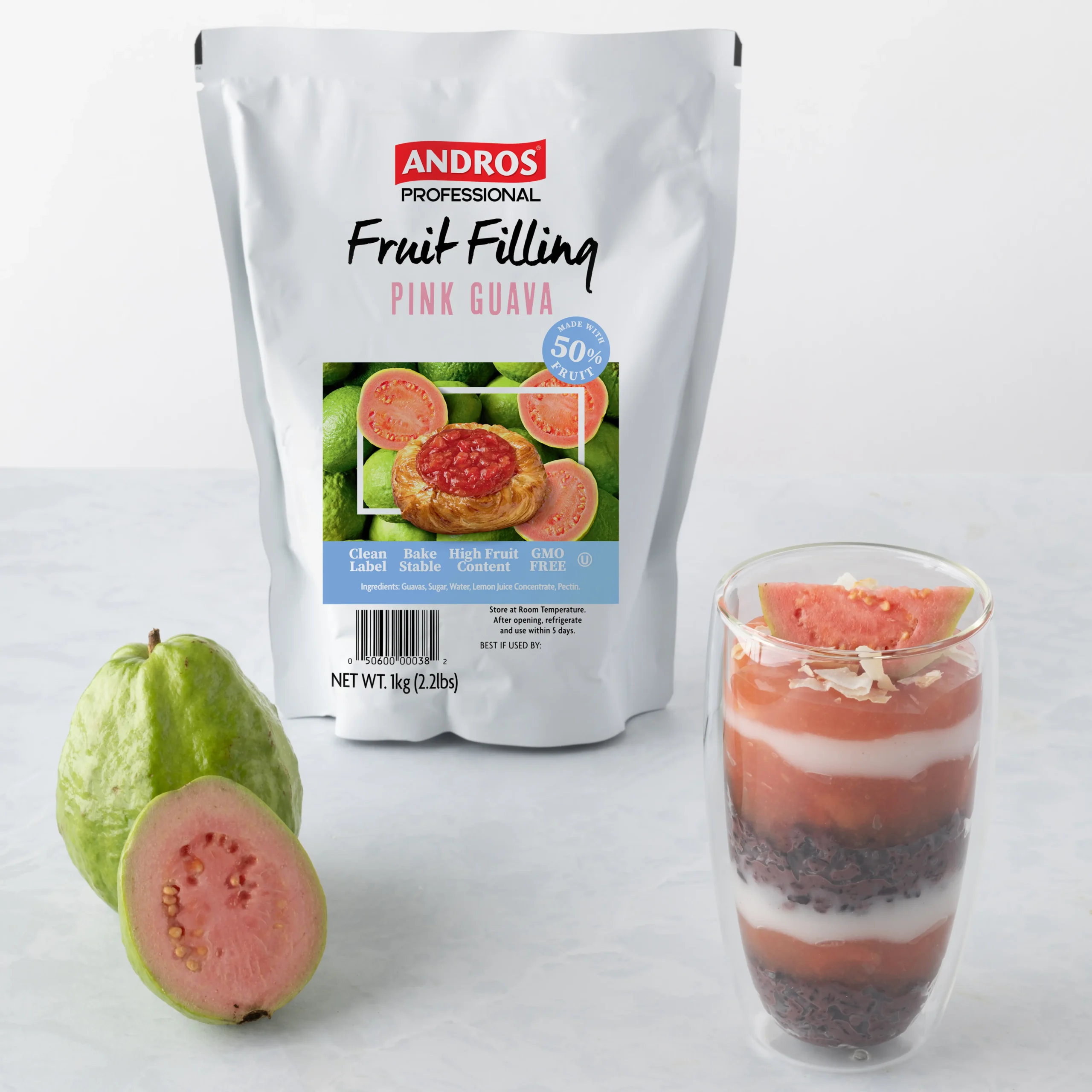 Pink Guava Coconut Rice Parfait