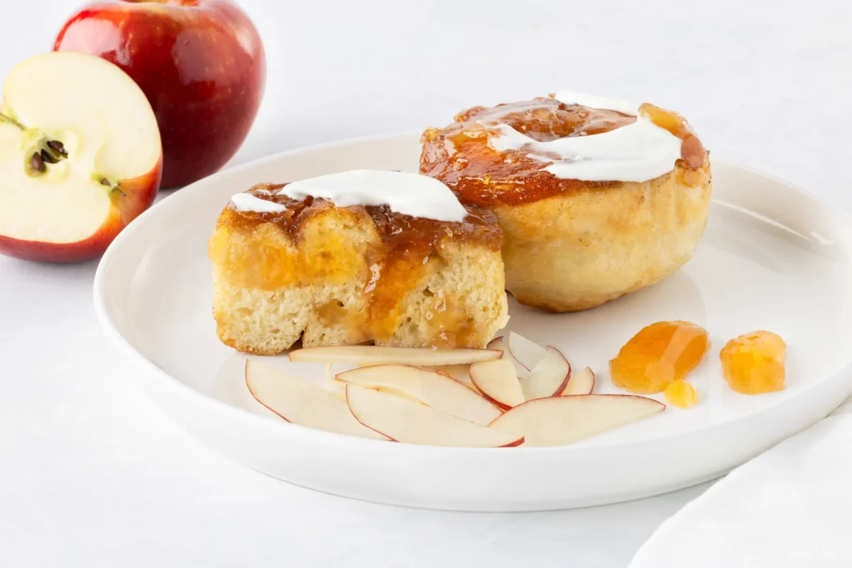 Apple Cinnamon Rolls with Cream Cheese Glaze