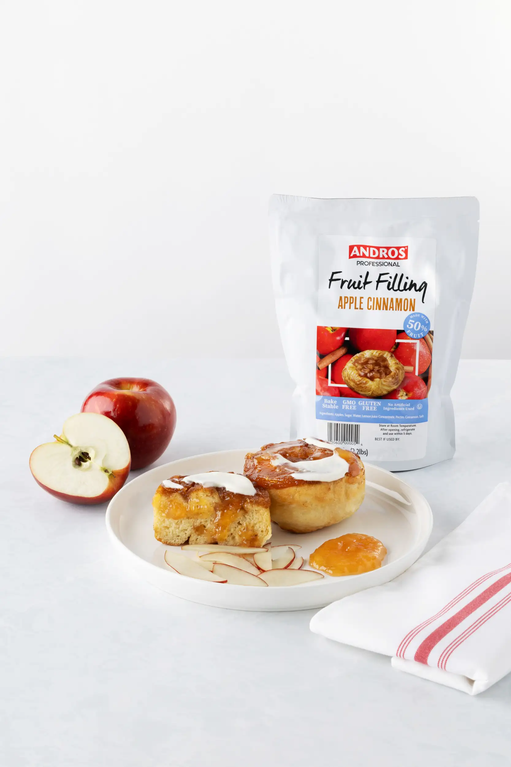 Apple Cinnamon Rolls with Cream Cheese Glaze