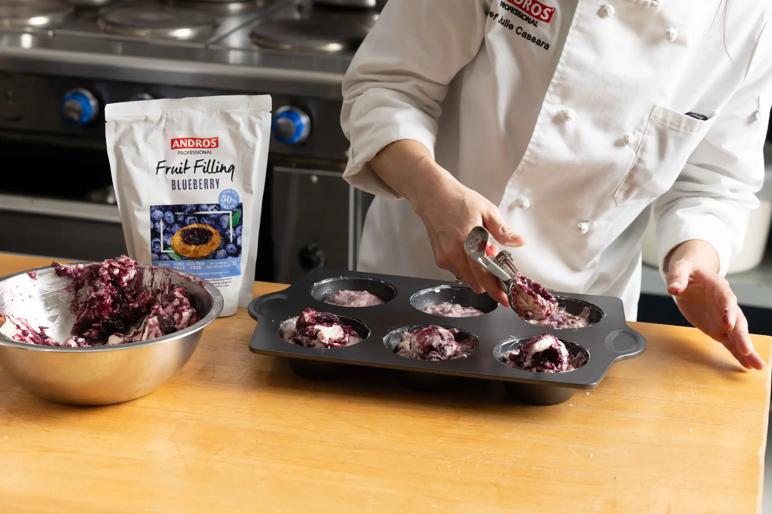 Blueberry & Cream Cheese Filled Muffins