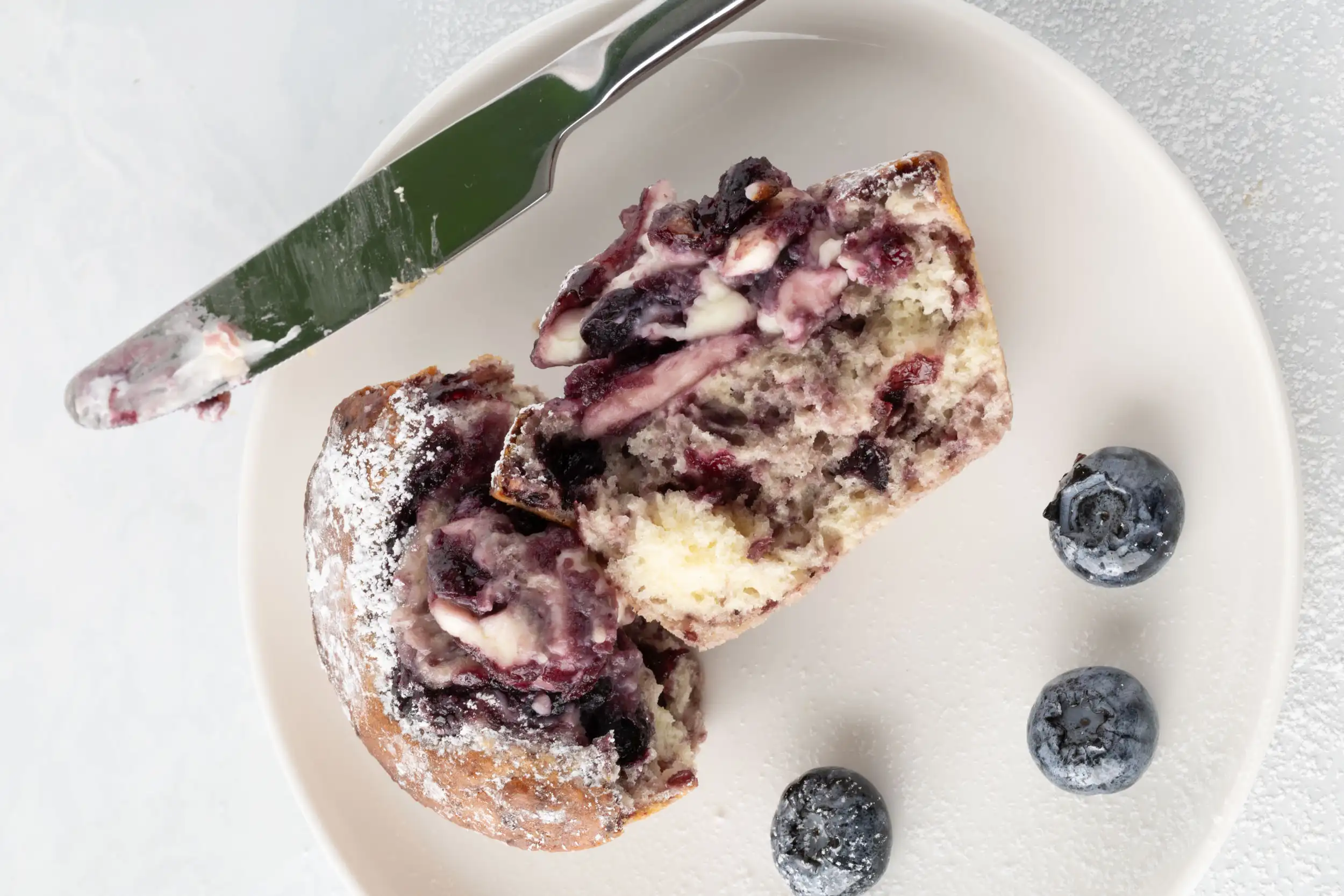 Blueberry & Cream Cheese Filled Muffins