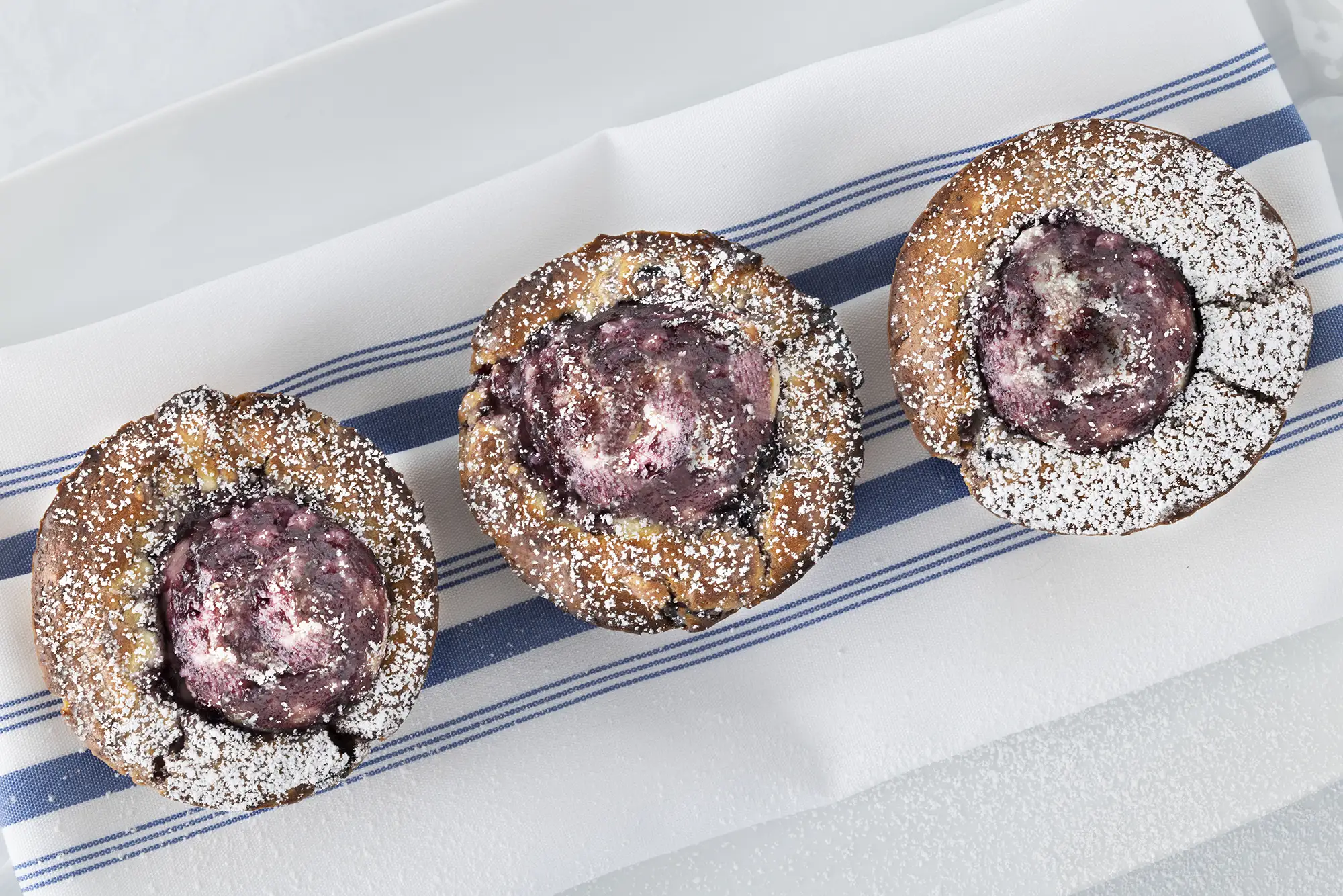 Blueberry & Cream Cheese Filled Muffins