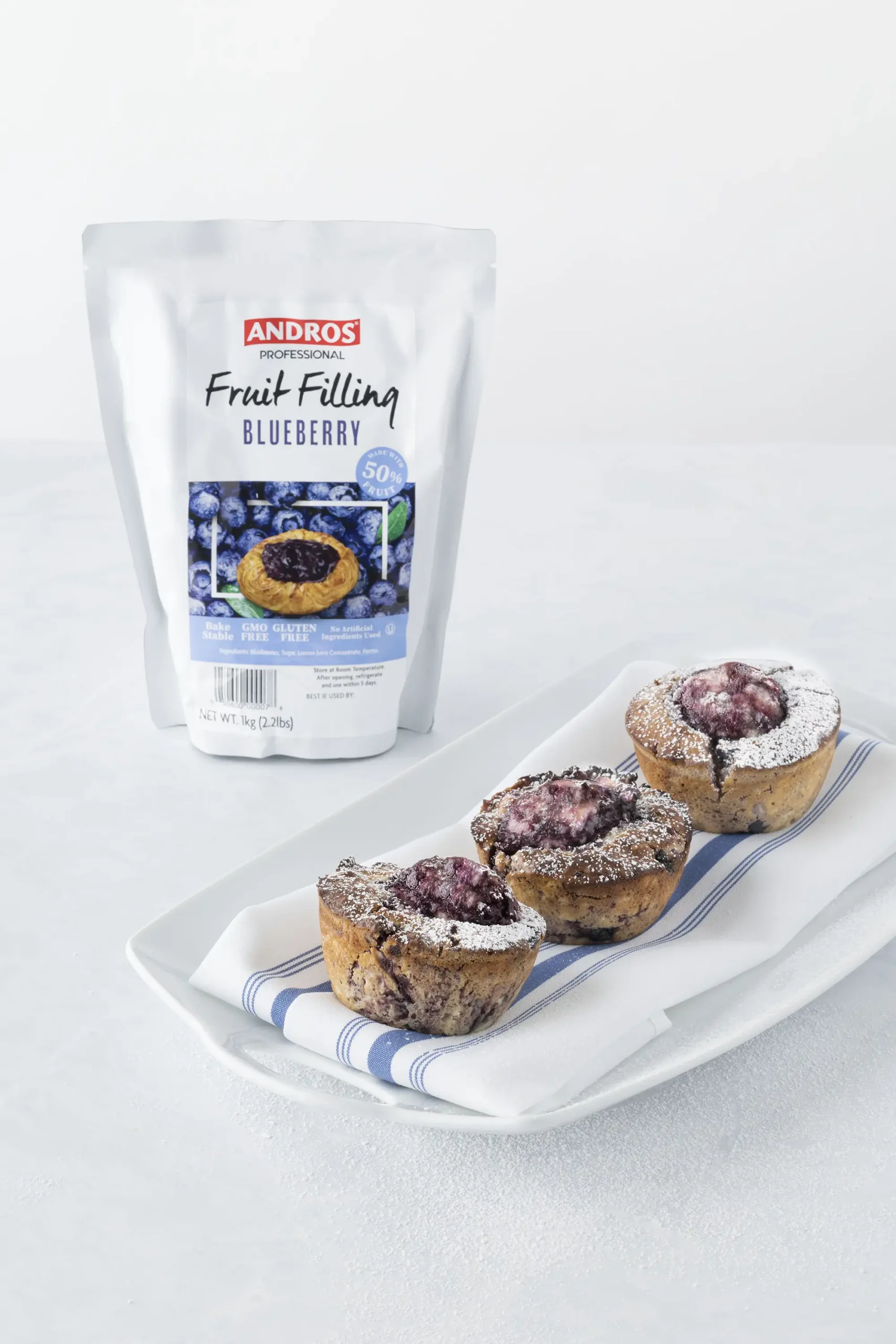 Blueberry & Cream Cheese Filled Muffins