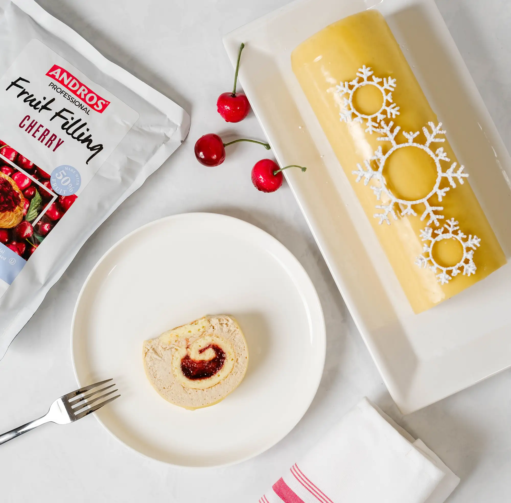 Cherry Gingerbread Roulade