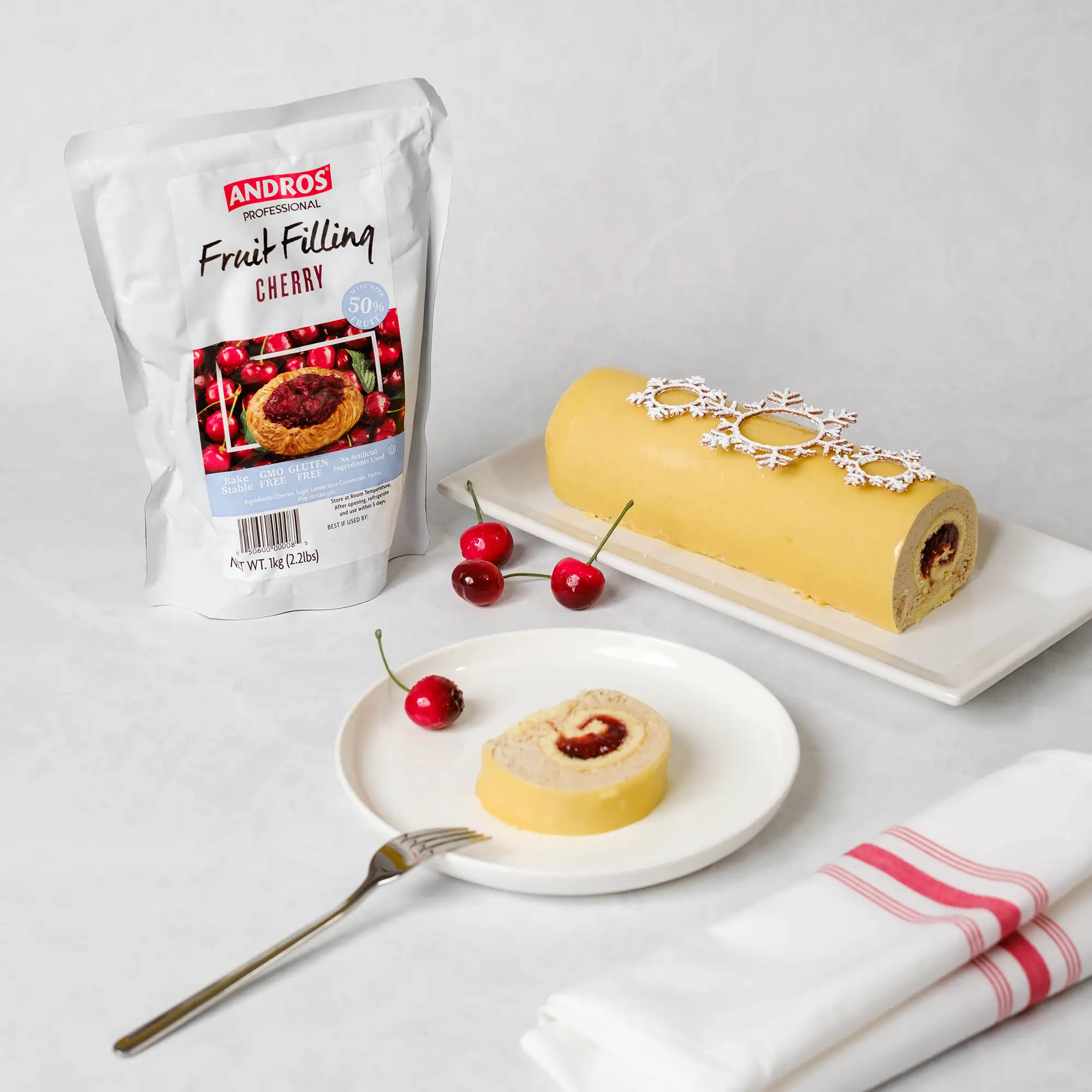 Cherry Gingerbread Roulade