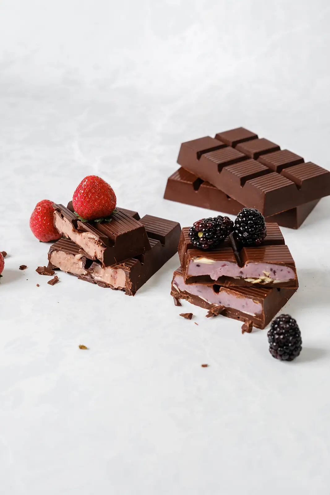 Blackberry & Strawberry Ganache Bars