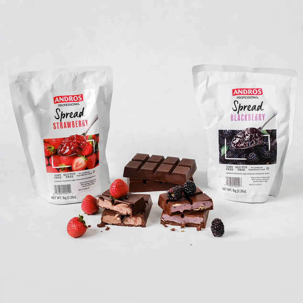 Blackberry & Strawberry Ganache Bars