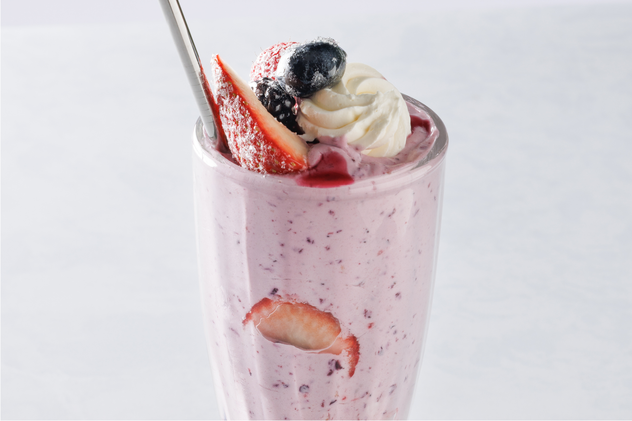 Mixed Berry Milkshake - Fruit Syrups With Chunks