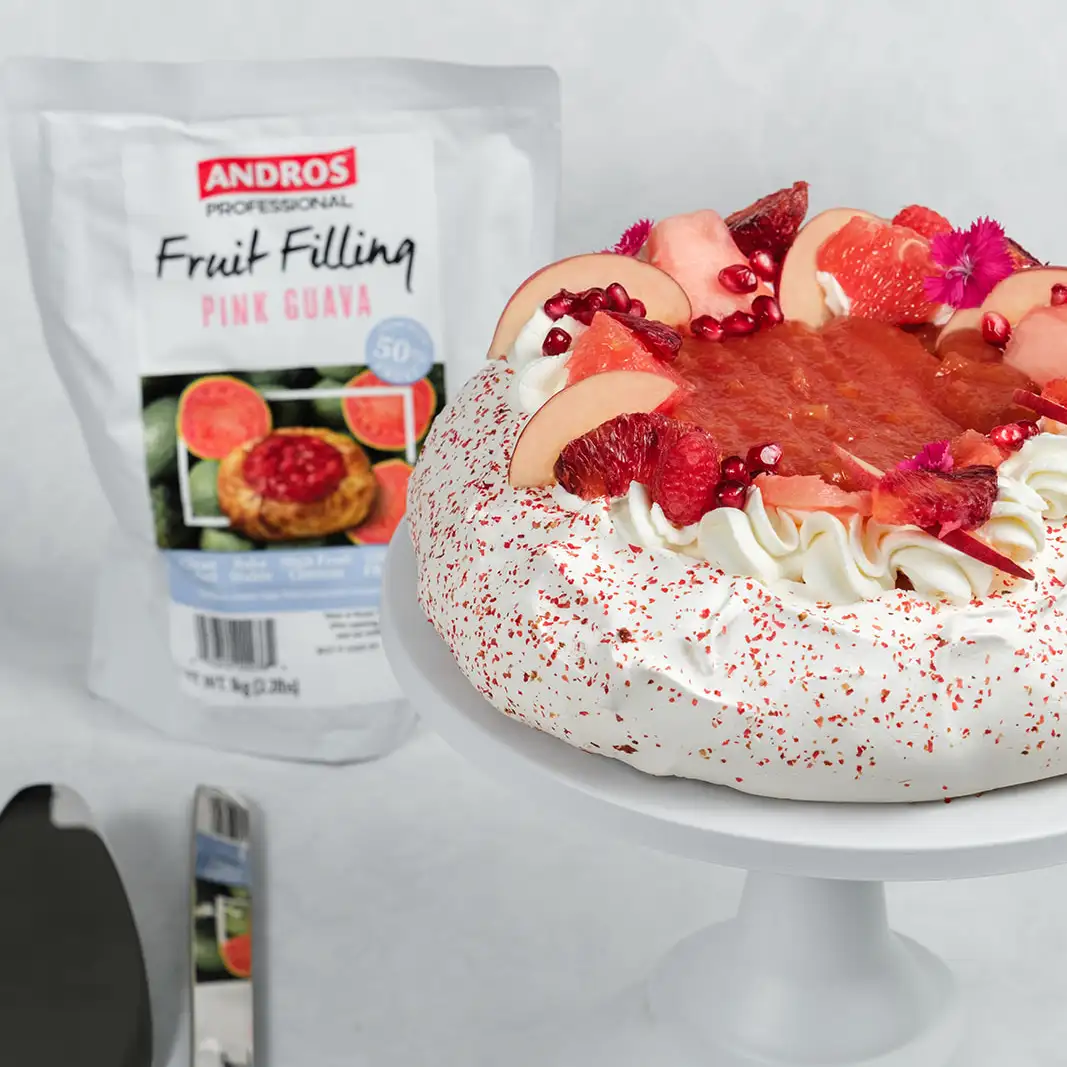 Pink Guava Peppercorn Pavlova