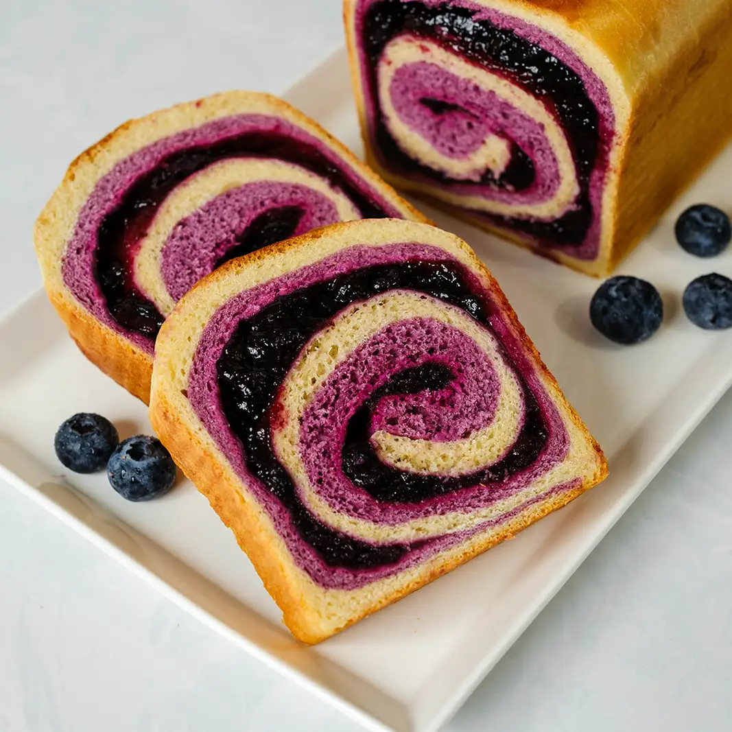 Blueberry Purple Sweet Potato Milk Bread