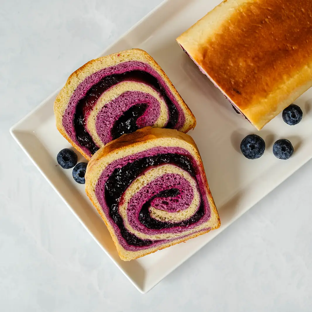 Blueberry Purple Sweet Potato Milk Bread