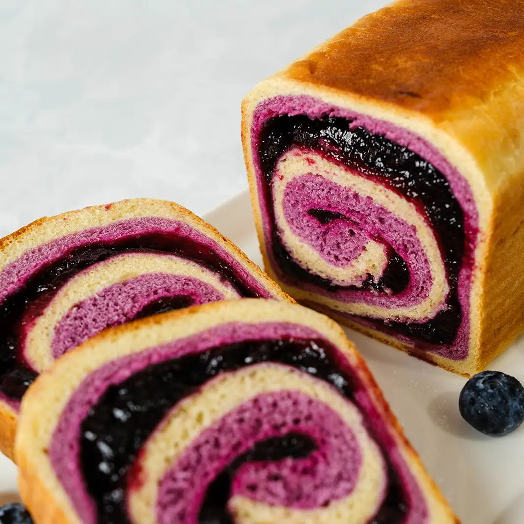 Blueberry Purple Sweet Potato Milk Bread