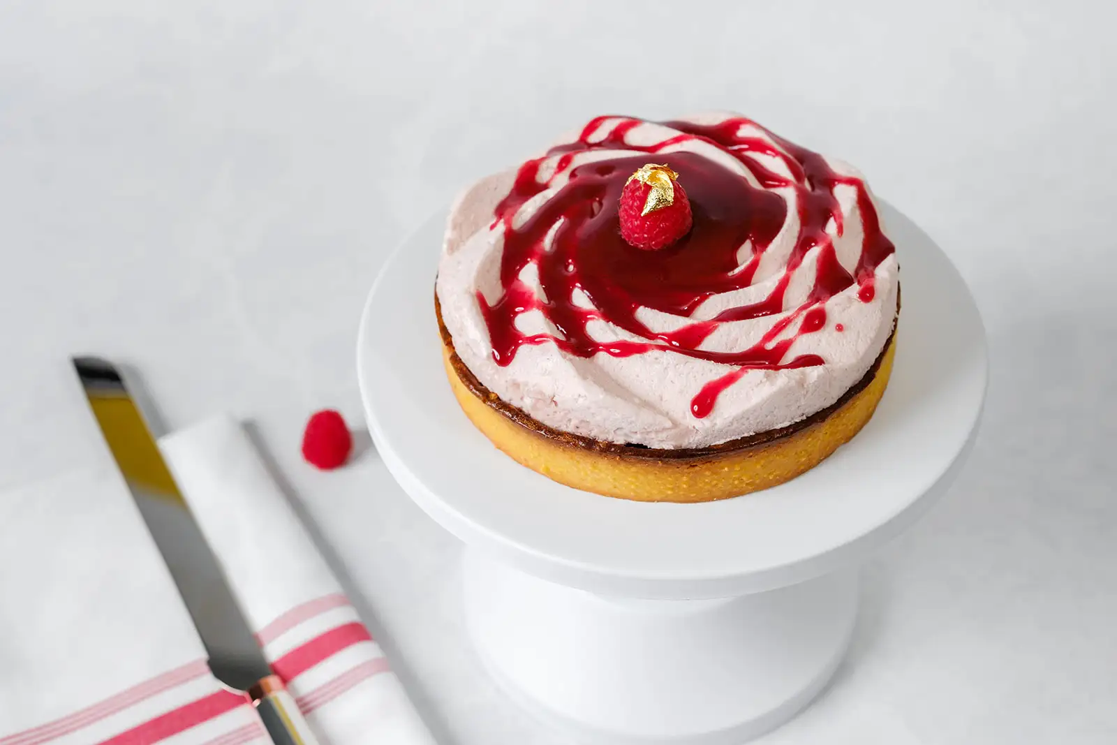 Raspberry Caramel & Mousse Tartlet