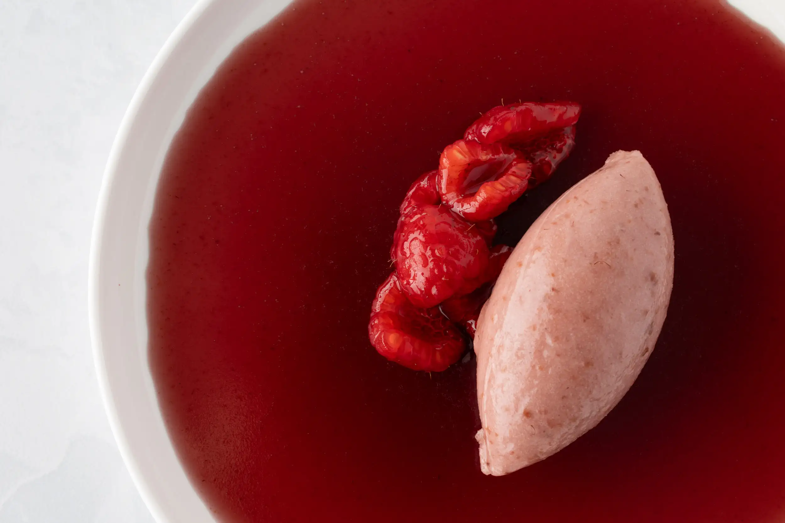 Raspberry & Pink Peppercorn Sorbet